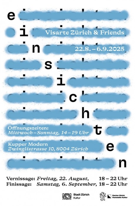 Flyer Ausstellung Yvonne Huggenberger - Visarte Zürich - 2025